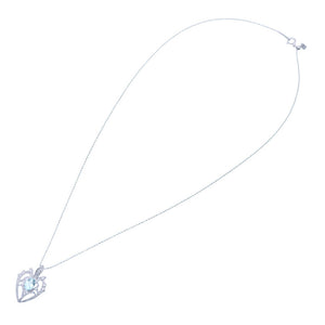 美品 パライバトルマリン0.47ct ダイヤ0.20ct K18WG ペンダント ネックレス ホワイトゴールド/ダイヤモンド/トルマリン ブルー ジュエリー 0100【中古】 レディース