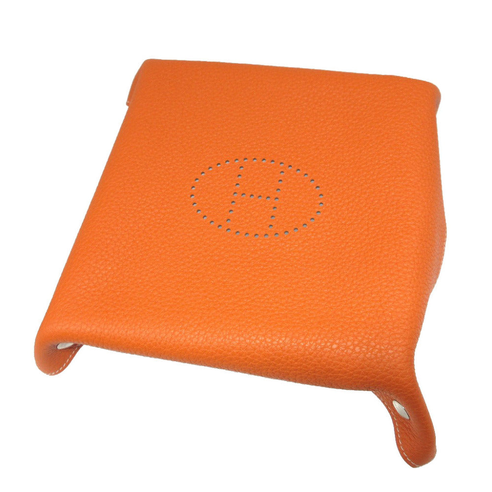 美品 エルメス ヴィドポッシュ トゴ □P刻印(2012年製) トゥルティエールグレー オレンジ トレー 小物入れ 0117【中古】HERMES