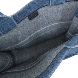 美品 クリスチャンディオール オブリーク ブックトート ラージ M1286ZWAL デニム ブルー トートバッグ 0150【中古】Christian Dior