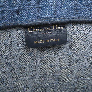 美品 クリスチャンディオール オブリーク ブックトート ラージ M1286ZWAL デニム ブルー トートバッグ 0150【中古】Christian Dior