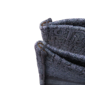 美品 クリスチャンディオール オブリーク ブックトート ラージ M1286ZWAL デニム ブルー トートバッグ 0150【中古】Christian Dior