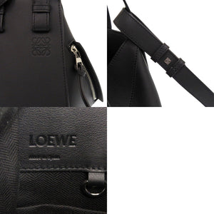 新品同様 ロエベ ハンモック コンパクト A538H13X10 クラシックカーフ ブラック 2wayハンドバッグ 黒 0151【中古】LOEWE