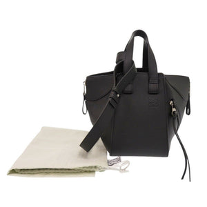 新品同様 ロエベ ハンモック コンパクト A538H13X10 クラシックカーフ ブラック 2wayハンドバッグ 黒 0151【中古】LOEWE