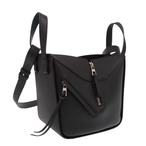 新品同様 ロエベ ハンモック コンパクト A538H13X10 クラシックカーフ ブラック 2wayハンドバッグ 黒 0151【中古】LOEWE