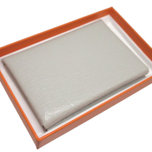 美品 エルメス カルヴィデュオ シェーブルメゾール W刻印(2024年製) パールグレー カード コインケース 0160【中古】HERMES