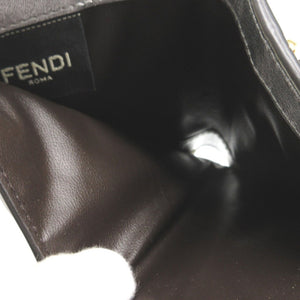 新品同様 フェンディ コンパクトウォレット 8M0468 レザー シルバー 2つ折り財布 財布 0162【中古】FENDI