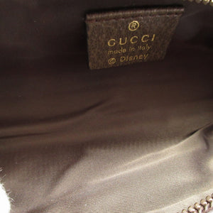 未使用 グッチ 662129 ディズニーコラボ ドナルドダック GGスプリーム レザー ベージュ ブラウン 茶 筆箱 ペンケース 0167【中古】GUCCI