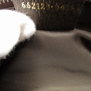 未使用 グッチ 662129 ディズニーコラボ ドナルドダック GGスプリーム レザー ベージュ ブラウン 茶 筆箱 ペンケース 0167【中古】GUCCI