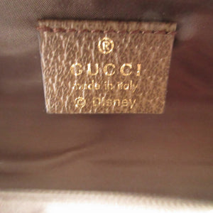 未使用 グッチ 662129 ディズニーコラボ ドナルドダック GGスプリーム レザー ベージュ ブラウン 茶 筆箱 ペンケース 0167【中古】GUCCI