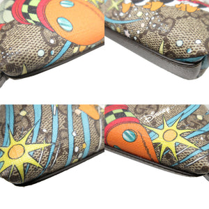 未使用 グッチ 662129 ディズニーコラボ ドナルドダック GGスプリーム レザー ベージュ ブラウン 茶 筆箱 ペンケース 0167【中古】GUCCI