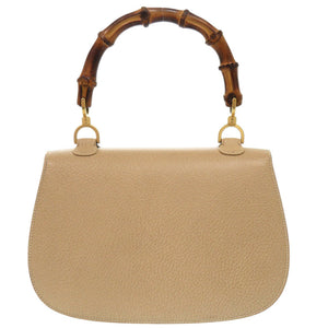 美品 グッチ バンブー 000 29 0633 レザー ベージュ 2WAY ハンドバッグ ショルダーバッグ 0174【中古】GUCCI