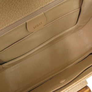 美品 グッチ バンブー 000 29 0633 レザー ベージュ 2WAY ハンドバッグ ショルダーバッグ 0174【中古】GUCCI