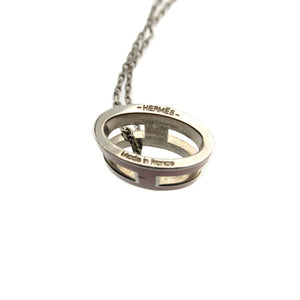 美品 エルメス ポップアッシュ ポップH メタル ローズエクストリーム シルバー ネックレス 0183【中古】HERMES
