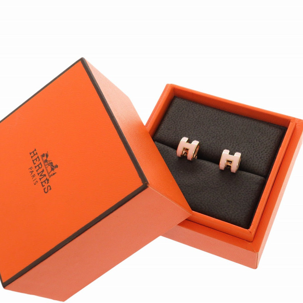 新品同様 エルメス ポップアッシュ ミニ ピンクゴールド ピアス ポップH ピンク 0184【中古】HERMES アクセサリー