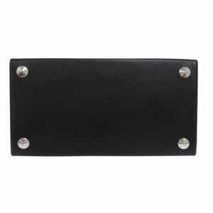 メゾン マルジェラ スナッチト ミディアム ショルダー ハンドバッグ レザー ブラック ストラップ 黒 0192【中古】Maison Margiela