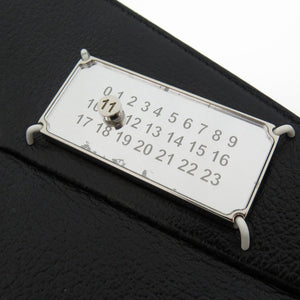 メゾン マルジェラ スナッチト ミディアム ショルダー ハンドバッグ レザー ブラック ストラップ 黒 0192【中古】Maison Margiela