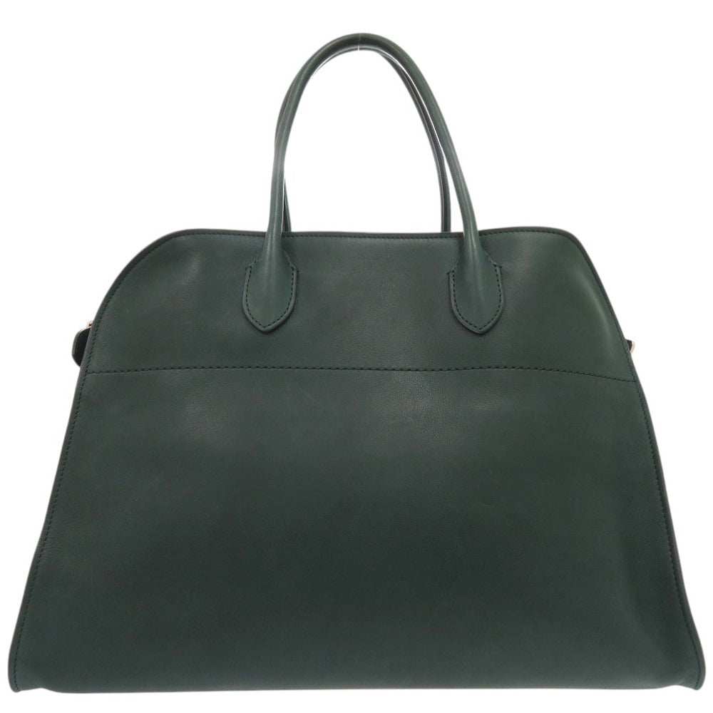 美品 ザ ロウ ソフト マルゴー 15 SOFT MARGAUX 15 W1255L72 ハンドバッグ レザー グリーン 0196【中古】THE ROW