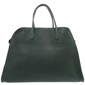 美品 ザ ロウ ソフト マルゴー 15 SOFT MARGAUX 15 W1255L72 ハンドバッグ レザー グリーン 0196【中古】THE ROW