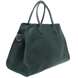 美品 ザ ロウ ソフト マルゴー 15 SOFT MARGAUX 15 W1255L72 ハンドバッグ レザー グリーン 0196【中古】THE ROW