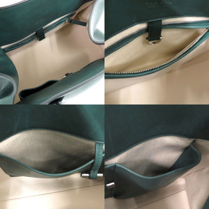 美品 ザ ロウ ソフト マルゴー 15 SOFT MARGAUX 15 W1255L72 ハンドバッグ レザー グリーン 0196【中古】THE ROW