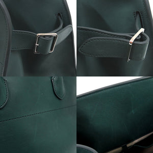 美品 ザ ロウ ソフト マルゴー 15 SOFT MARGAUX 15 W1255L72 ハンドバッグ レザー グリーン 0196【中古】THE ROW