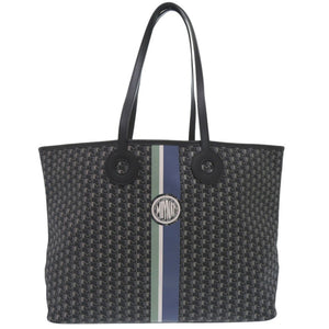 モワナ マカロンロゴ BAGS OH! Canvas Tote ショルダーバッグ トートバッグ PVC キャンバス カーボン シルバー 0198【中古】MOYNAT