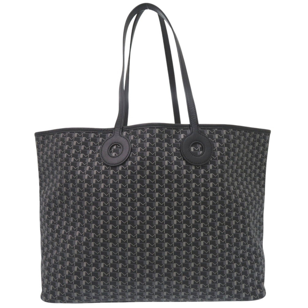 モワナ マカロンロゴ BAGS OH! Canvas Tote ショルダーバッグ トートバッグ PVC キャンバス カーボン シルバー 0198【中古】MOYNAT
