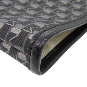 モワナ マカロンロゴ BAGS OH! Canvas Tote ショルダーバッグ トートバッグ PVC キャンバス カーボン シルバー 0198【中古】MOYNAT