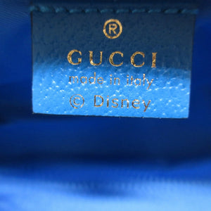 未使用 グッチ 662129 ディズニーコラボ ドナルドダック GGスプリーム レザー ベージュ ブルー 青 筆箱 ペンケース 0199【中古】GUCCI