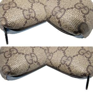 未使用 グッチ 662129 ディズニーコラボ ドナルドダック GGスプリーム レザー ベージュ ブルー 青 筆箱 ペンケース 0199【中古】GUCCI