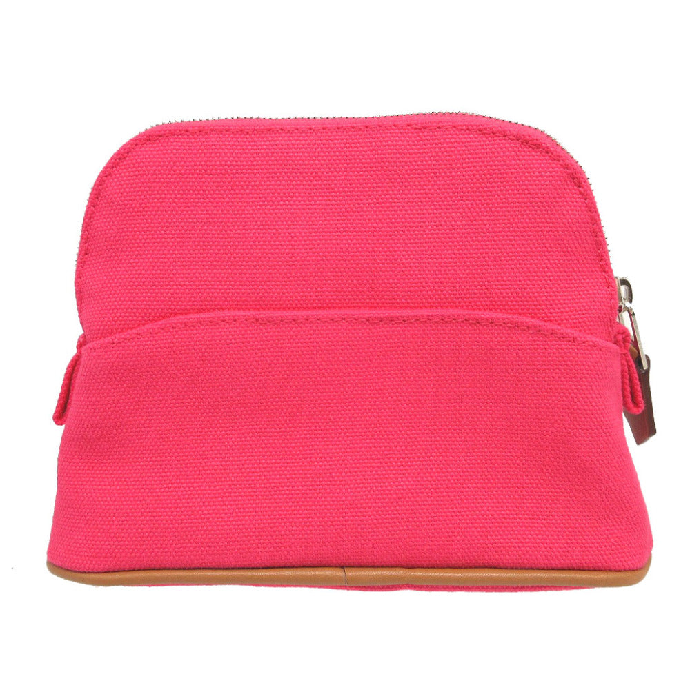 新品同様 エルメス ボリードポーチ 16 ミニミニ コットン フランボワーズ 0200【中古】HERMES