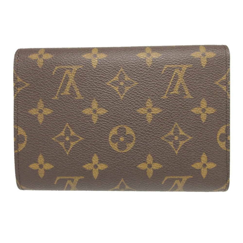 新品同様 ルイヴィトン モノグラム M61202 ポルトトレゾール エテュイ パピエ ブラウン 茶 3つ折り財布 財布 0221【中古】LOUIS VUITTON