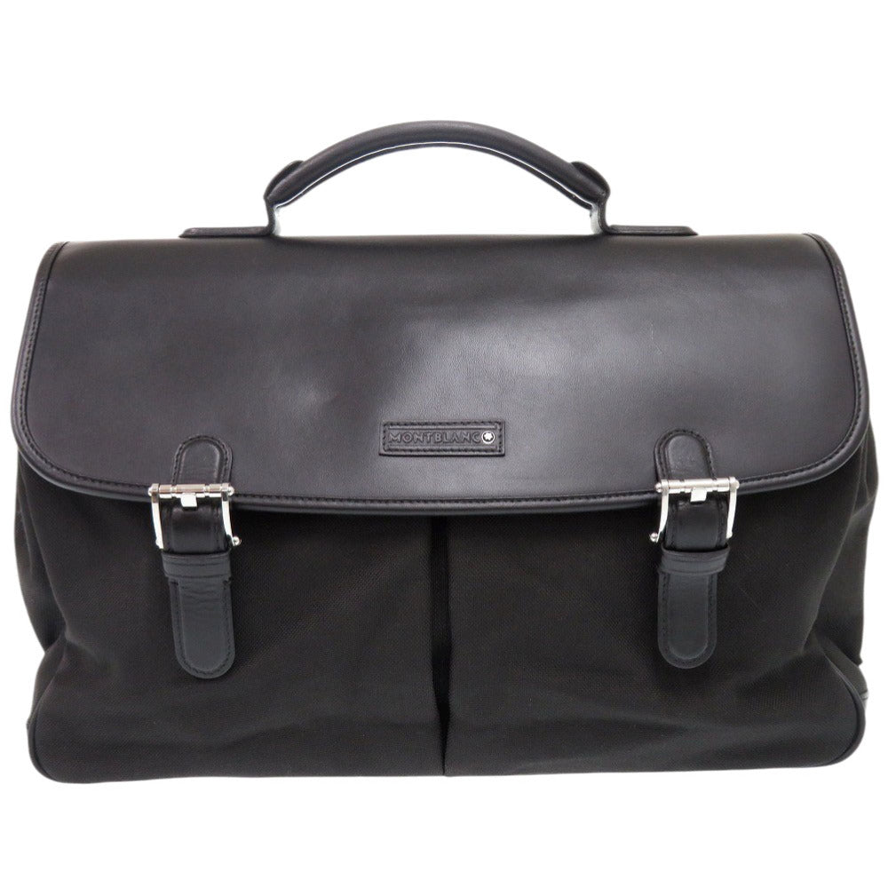 モンブラン レザー ナイロン ブラック ビジネスバッグ 黒 0240【中古】MONTBLANC メンズ