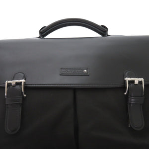 モンブラン レザー ナイロン ブラック ビジネスバッグ 黒 0240【中古】MONTBLANC メンズ