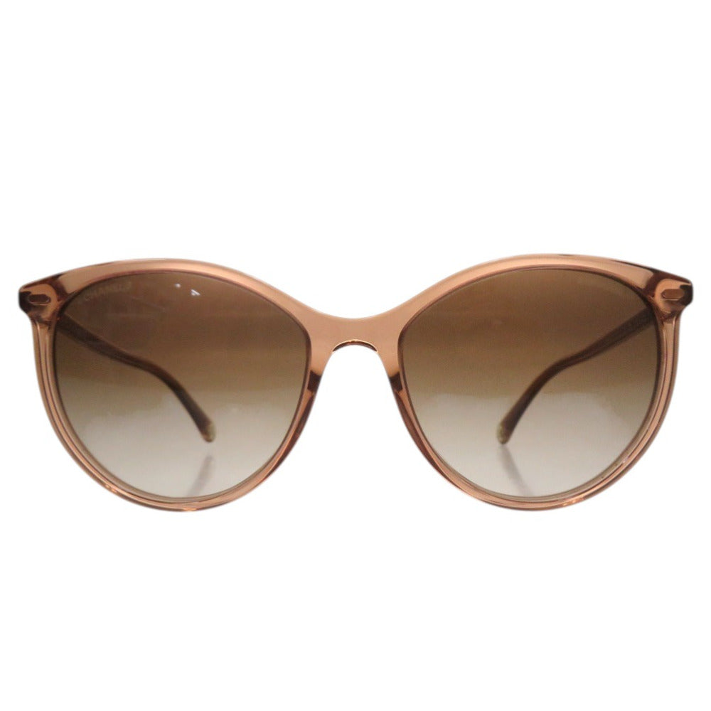 美品 シャネル ココマーク パントシェイプ アイウェア 5448-A サングラス プラスチック ピンク  0275【中古】CHANEL