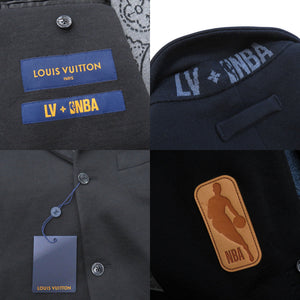 新品同様 ルイ ヴィトン × NBA ロゴ ウール コットン ブラック サイズ48 テーラードジャケット LV 0276【中古】LOUIS VUITTON メンズ