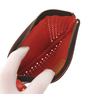 美品 ルイ ヴィトン ポシェットプラット モノグラムペルフォ M95187 オランジュ ポーチ LV 0280【中古】LOUIS VUITTON