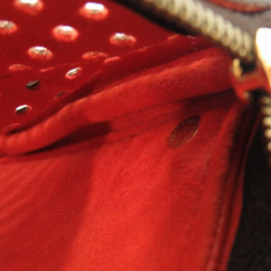 美品 ルイ ヴィトン ポシェットプラット モノグラムペルフォ M95187 オランジュ ポーチ LV 0280【中古】LOUIS VUITTON