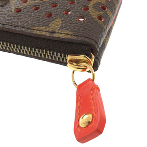美品 ルイ ヴィトン ポシェットプラット モノグラムペルフォ M95187 オランジュ ポーチ LV 0280【中古】LOUIS VUITTON