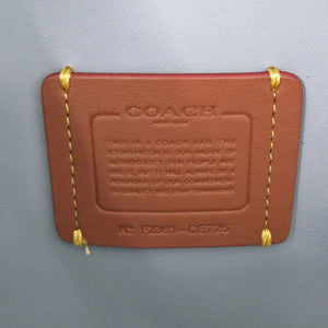 新品同様 コーチ ハート クロスボディ キルティング F2381 CE725 ナッパレザー グレーブルー ショルダーバッグ 0298【中古】COACH