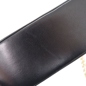 美品 カルティエ サファイアライン 53131 レザー ネイビー チェーンショルダーバッグ 0312【中古】CARTIER