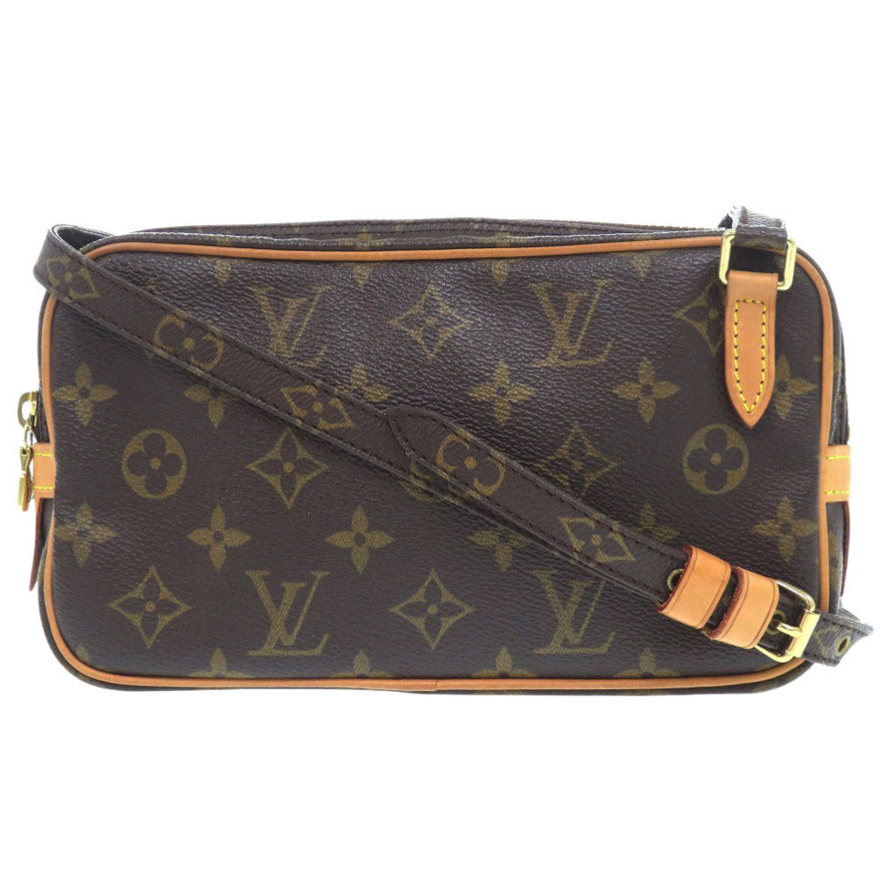 美品 ルイ ヴィトン マルリーバンドリエール モノグラム M51828 ブラウン ショルダーバッグ LV 0317【中古】LOUIS VUITTON