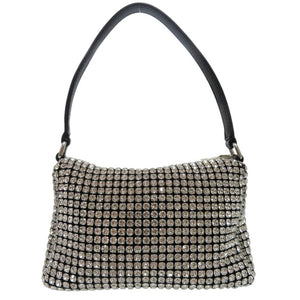 新品同様 アレキサンダーマックイーン ビジュートリム ポーチ ショルダーバッグ heiress medium pouch クリスタル ブラック 0329【中古】Alexander McQueen