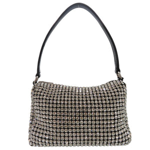 新品同様 アレキサンダーマックイーン ビジュートリム ポーチ ショルダーバッグ heiress medium pouch クリスタル ブラック 0329【中古】Alexander McQueen