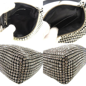 新品同様 アレキサンダーマックイーン ビジュートリム ポーチ ショルダーバッグ heiress medium pouch クリスタル ブラック 0329【中古】Alexander McQueen