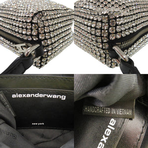 新品同様 アレキサンダーマックイーン ビジュートリム ポーチ ショルダーバッグ heiress medium pouch クリスタル ブラック 0329【中古】Alexander McQueen