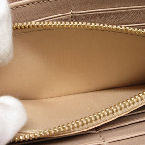 新品同様 クロエ マーシー レザー グレー ラウンドファスナー長財布 財布 0331【中古】Chloe