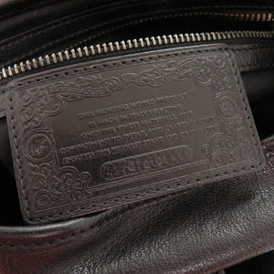 美品 ハンティングワールド ウォッシュド キャリーオールS 8500WSD レザー ブラック ショルダーバッグ 0368【中古】HUNTING WORLD