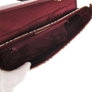 新品同様 バーバリー ノバチェックワンショルダーバッグ キャンバス/レザー ベージュ ハンドバッグ 0406【中古】BURBERRY