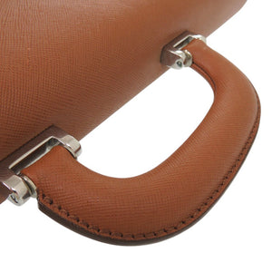 新品同様 バーバリー ブリーフケース ロゴプレート フラップ式 ビジネスバッグ レザー ブラウン 0409【中古】BURBERRY